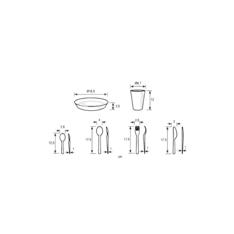 ⁦Reusable Outdoor Dining 24-Piece Picnic Cutlery Set⁩ - الصورة ⁦3⁩