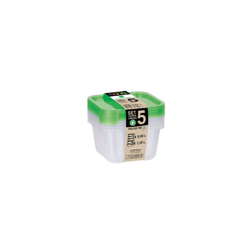 5-Piece Food Storage Box Set 5.30L, Different Capacities - Image 6