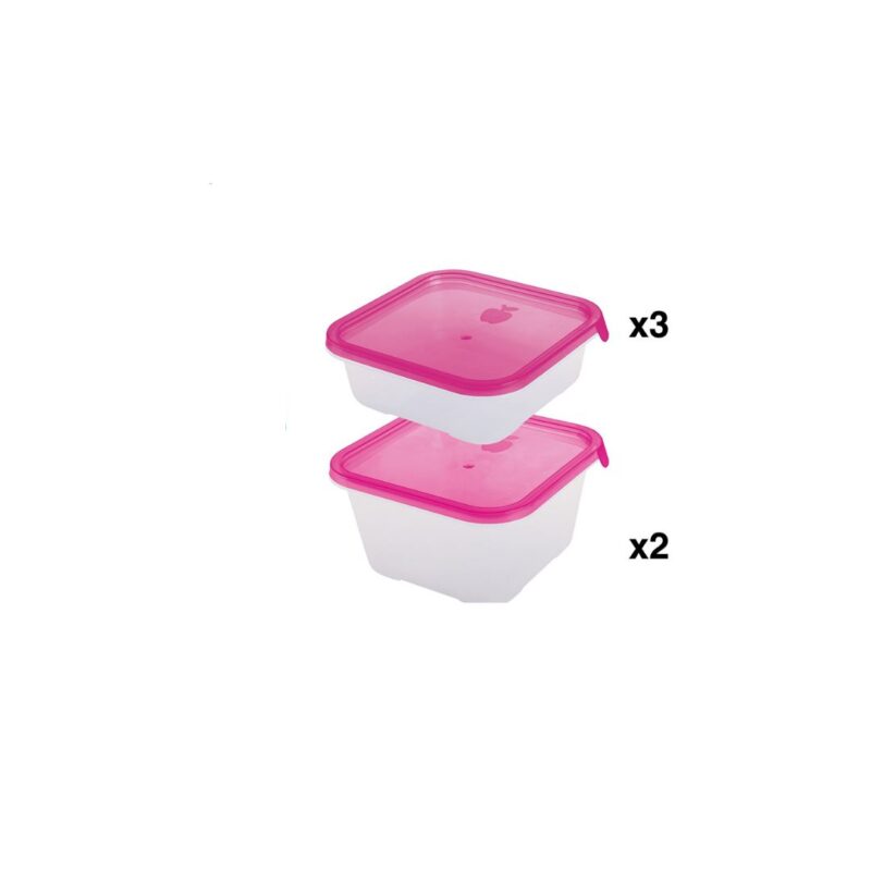 5-Piece Food Storage Box Set 5.30L, Different Capacities - Image 5