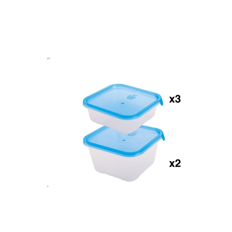 5-Piece Food Storage Box Set 5.30L, Different Capacities - Image 3
