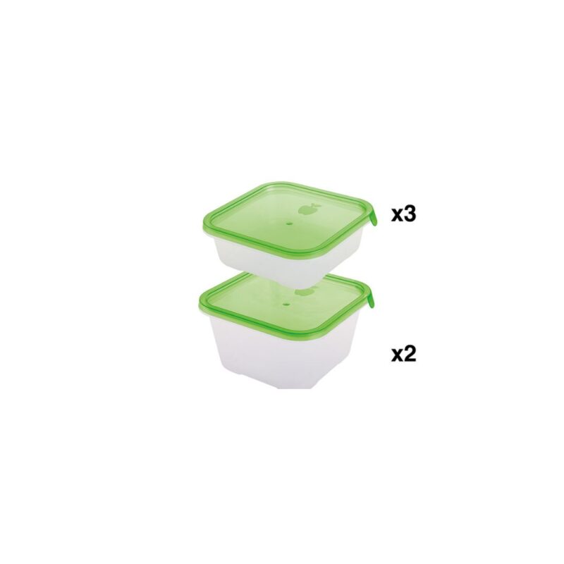 5-Piece Food Storage Box Set 5.30L, Different Capacities - Image 7