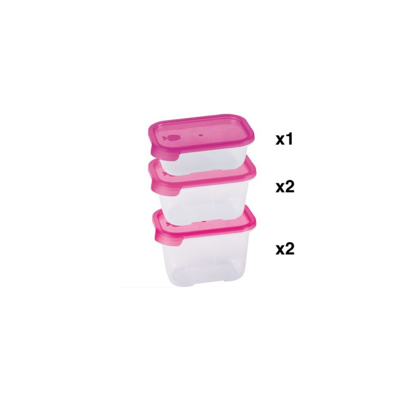 ⁦5-Piece Food Storage Box Set 4L, Different Capacities⁩ - الصورة ⁦3⁩