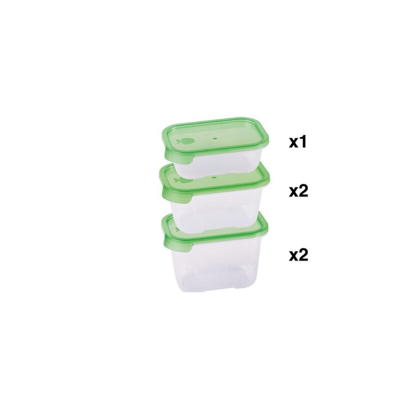 ⁦5-Piece Food Storage Box Set 4L, Different Capacities⁩ - الصورة ⁦7⁩