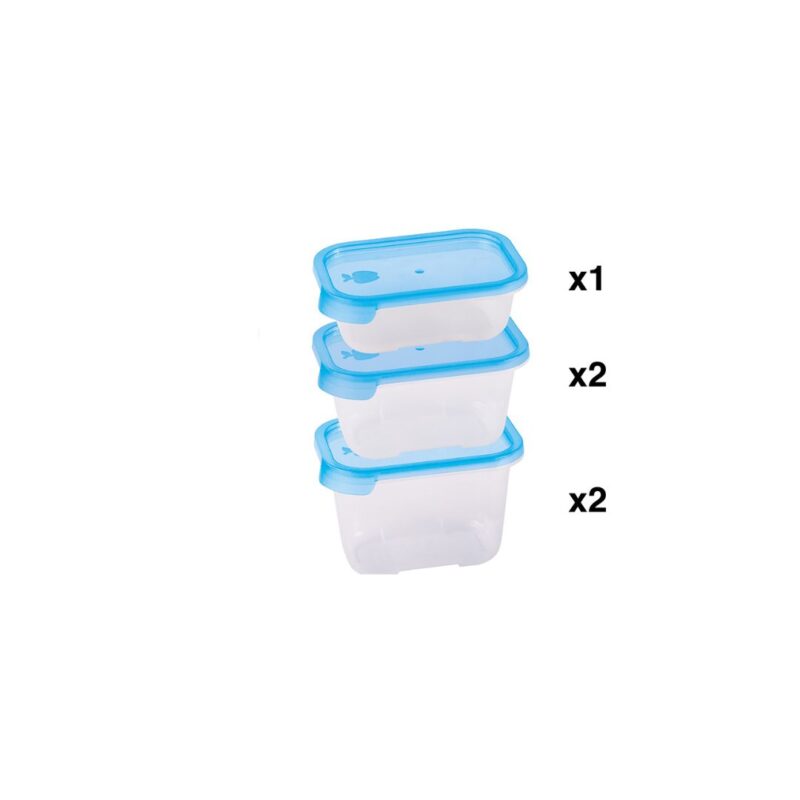 ⁦5-Piece Food Storage Box Set 4L, Different Capacities⁩ - الصورة ⁦5⁩