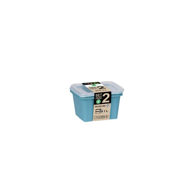 2-Piece Food Storage Box Set each 1L - Image 4