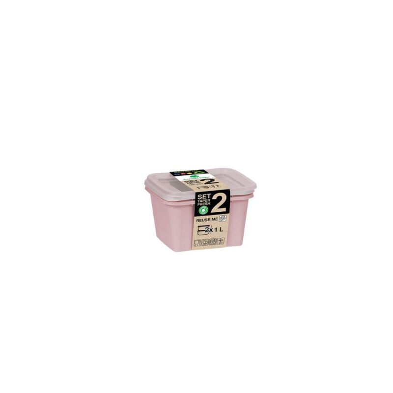 2-Piece Food Storage Box Set each 1L - Image 2