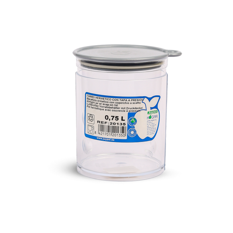 ⁦Airtight Transparent jar with pressure lid 0.75L⁩ - الصورة ⁦7⁩