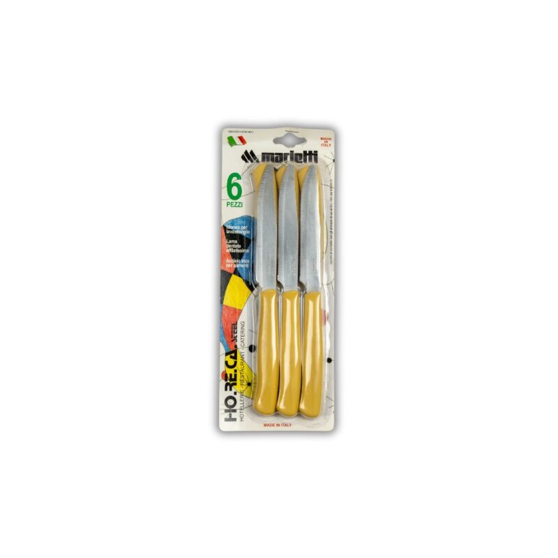 ⁦Colored Serrated Steak Knife Set 6-Pieces 11.5 cm⁩ - الصورة ⁦8⁩