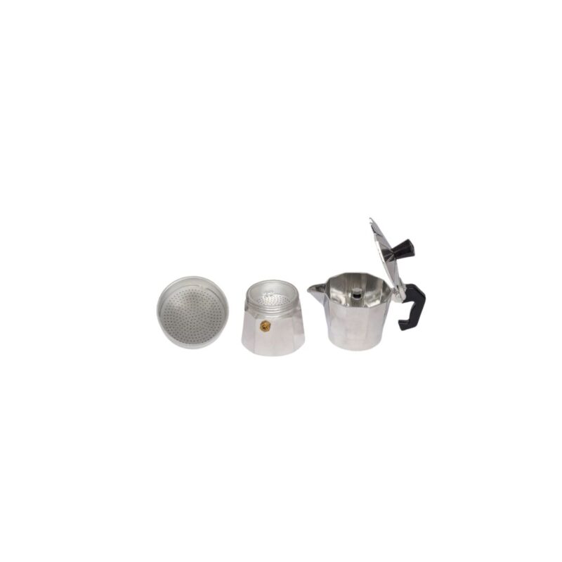 Moka Pot, Italian Moka & Espresso Maker with Ribbed Handle - Image 8