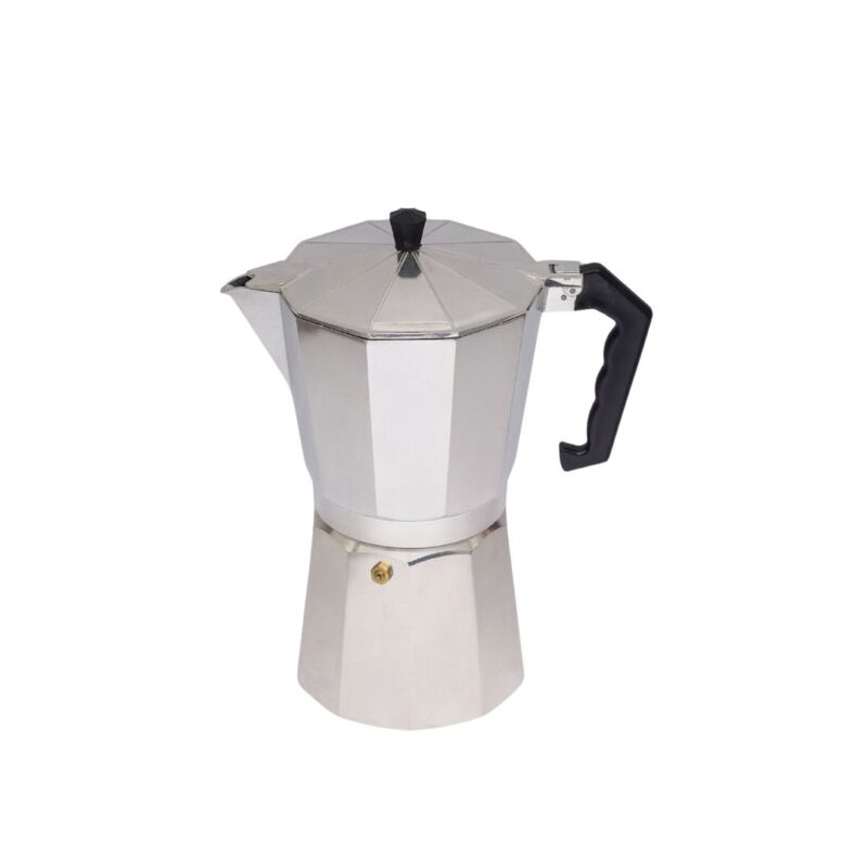 Moka Pot, Italian Moka & Espresso Maker with Ribbed Handle - Image 7
