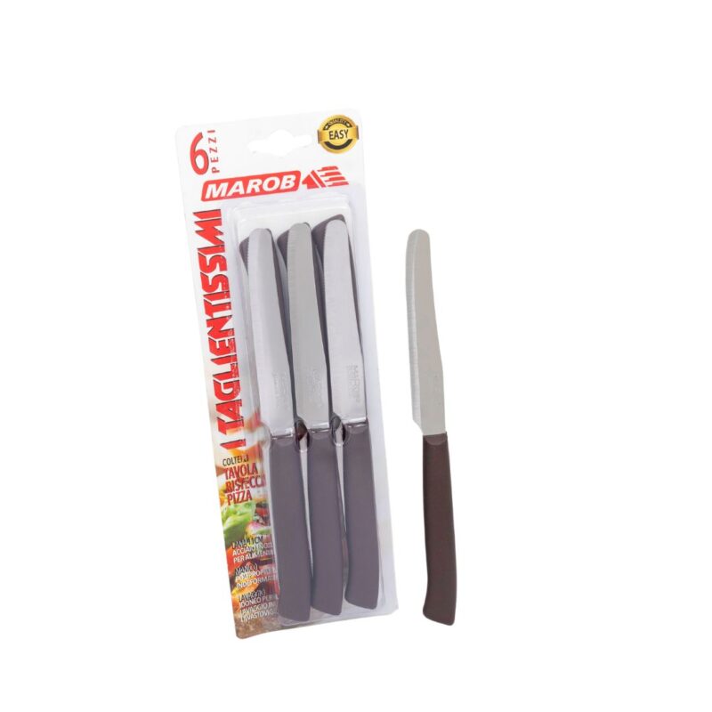 ⁦Half-Serrated Table & Steak Knife Set 6-Pieces 11cm⁩ - الصورة ⁦6⁩
