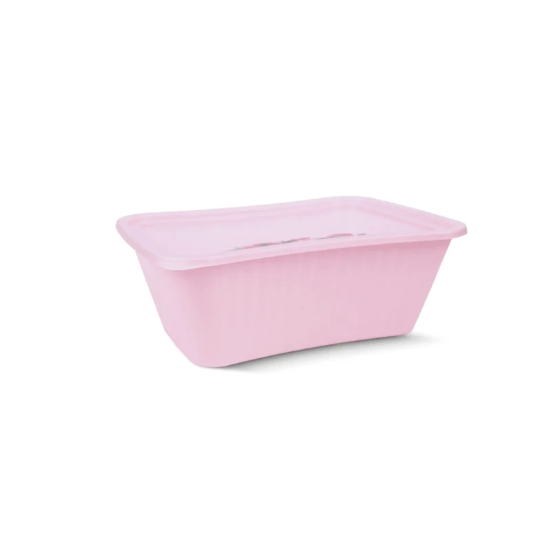 2L rectangular food storage pink box
