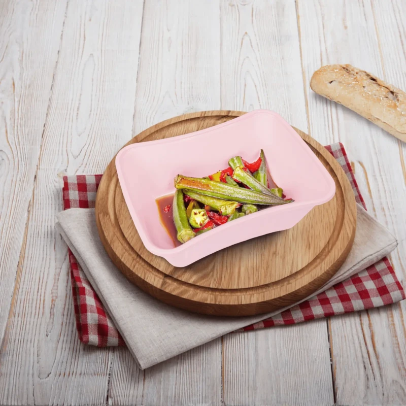 2L rectangular food storage pink box multi purpose use