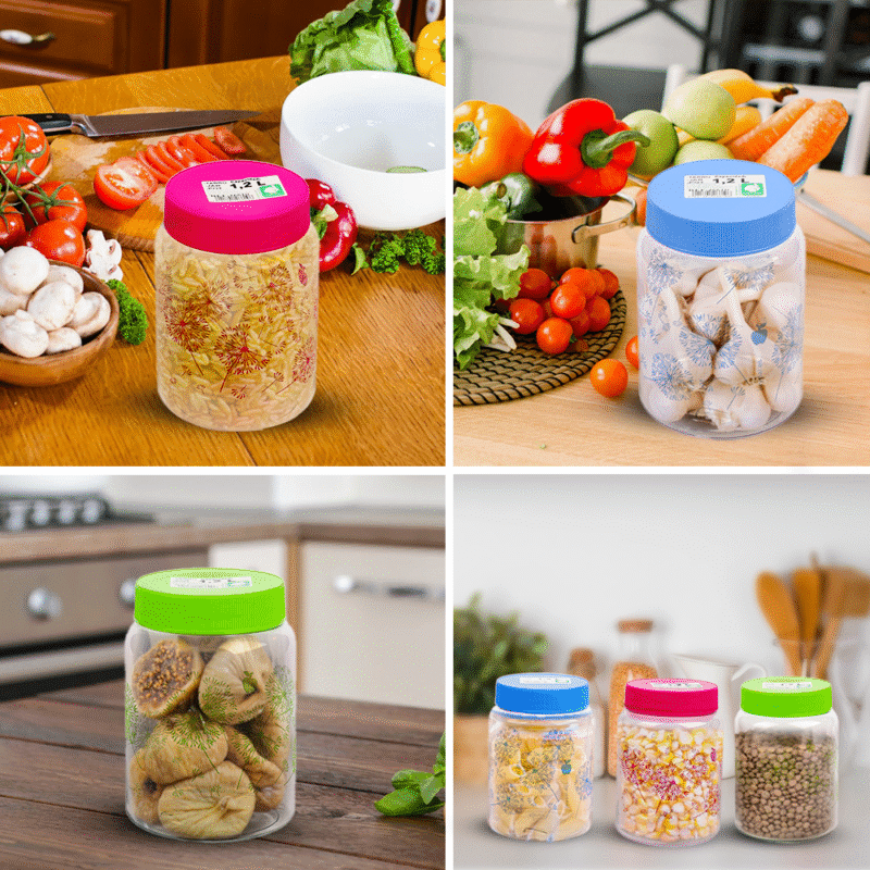 transparent jar with lid Withstands different temperatures - Image 4