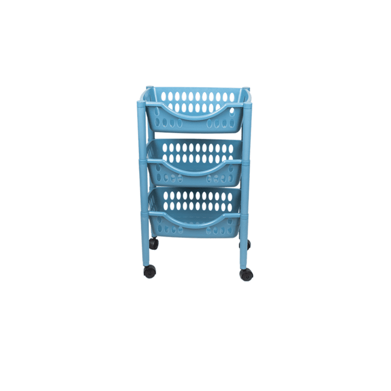 Plastic trolley with wheels for kitchen 3 Tier - Image 53