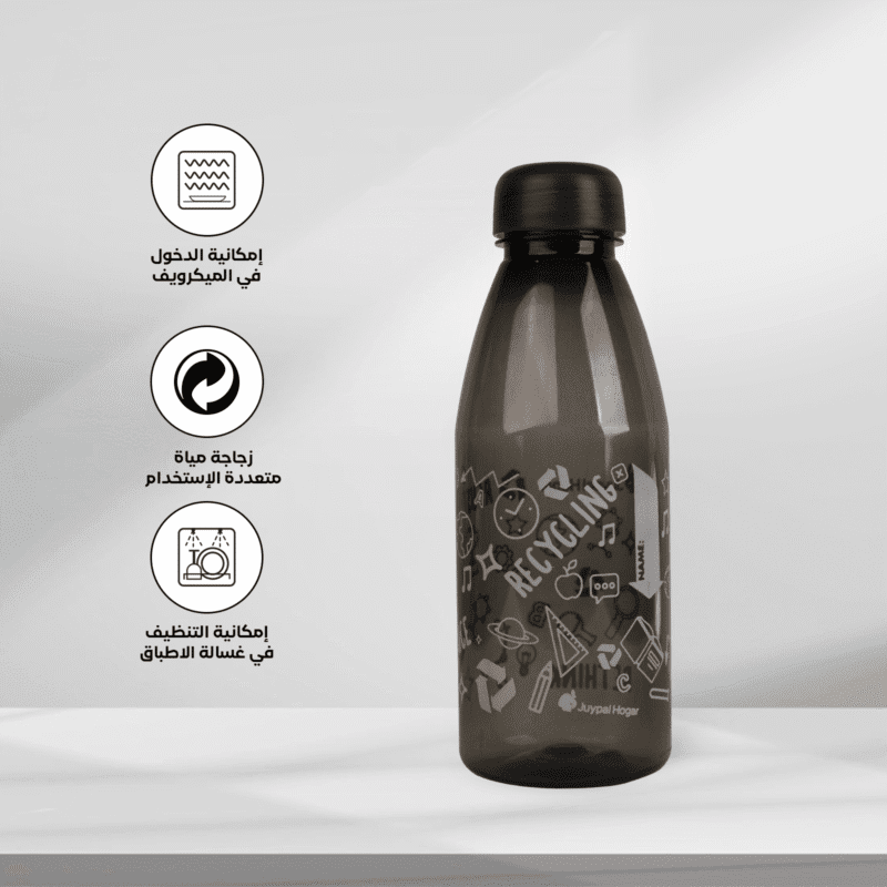 ⁦decorated multi use water bottle 0.55 L available with different colors and decore⁩ - الصورة ⁦10⁩