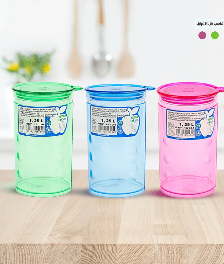 plastic round jars with lids