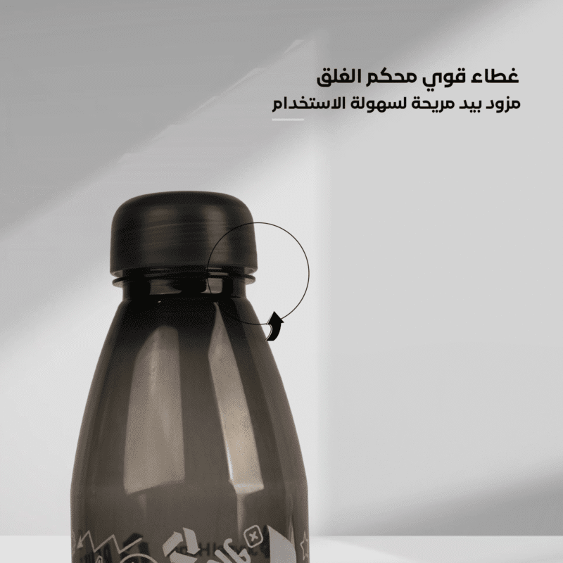 ⁦decorated multi use water bottle 0.55 L available with different colors and decore⁩ - الصورة ⁦12⁩