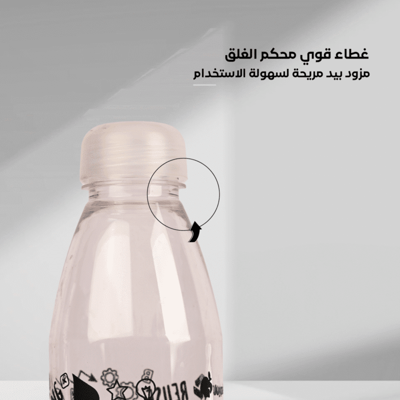 ⁦decorated multi use water bottle 0.55 L available with different colors and decore⁩ - الصورة ⁦4⁩