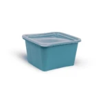 airtight blue food storage container set of 2