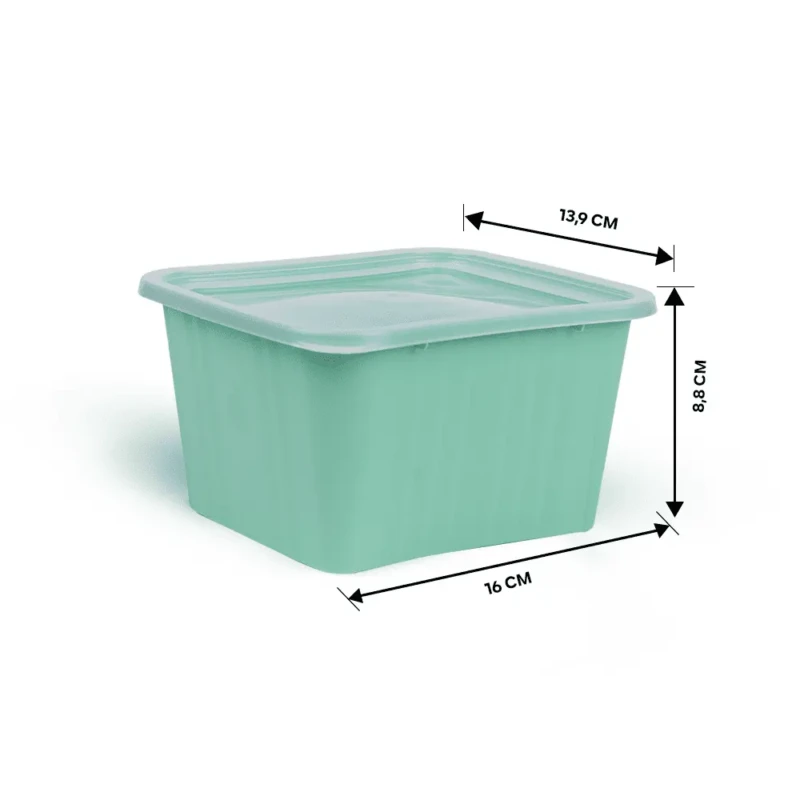 airtight food storage container set of 2 show dimension