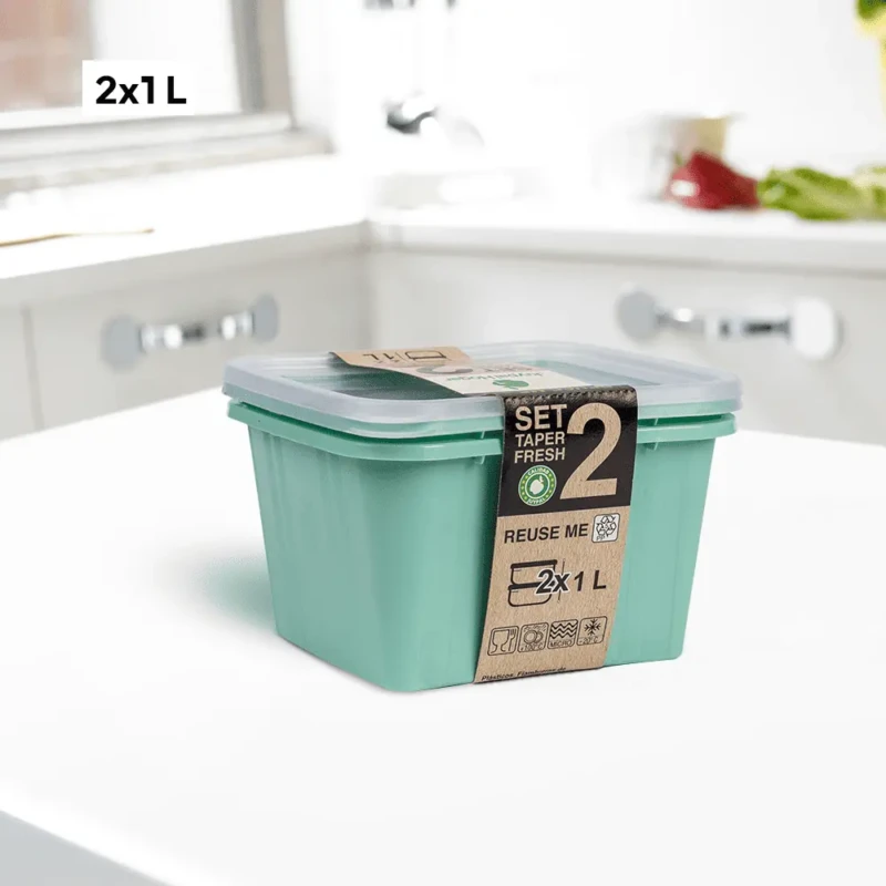 airtight food storage container set of 2x1 L
