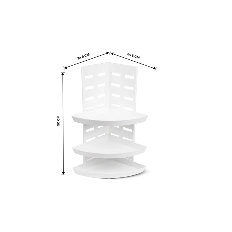 bathroom corner shelf plastic 3 tier with size dimensions