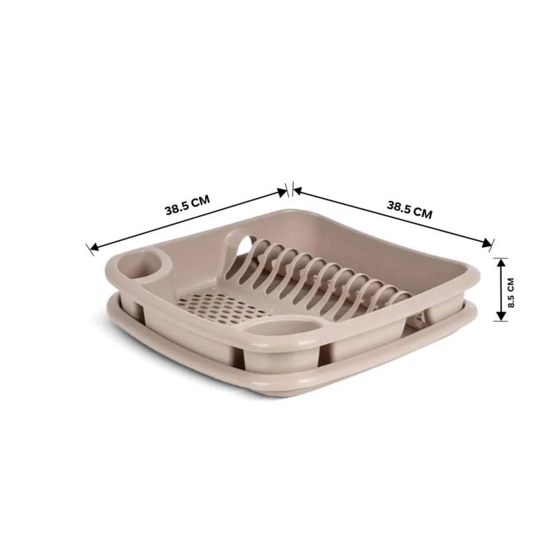 beige DISH RACK WITH TRAY size details