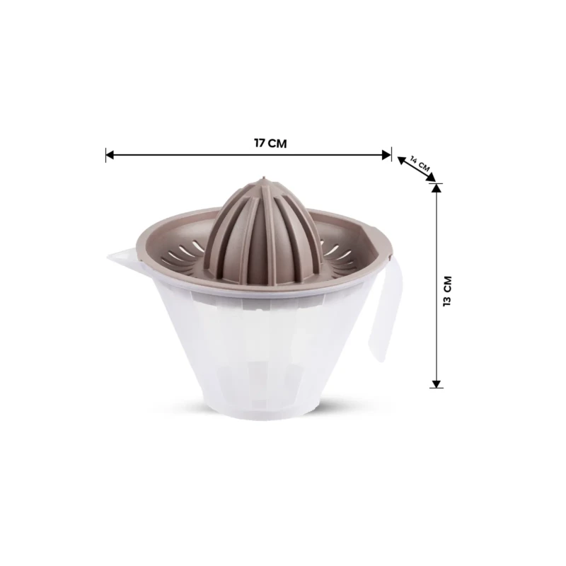 beige manual citrus juicer for 2 cups size details