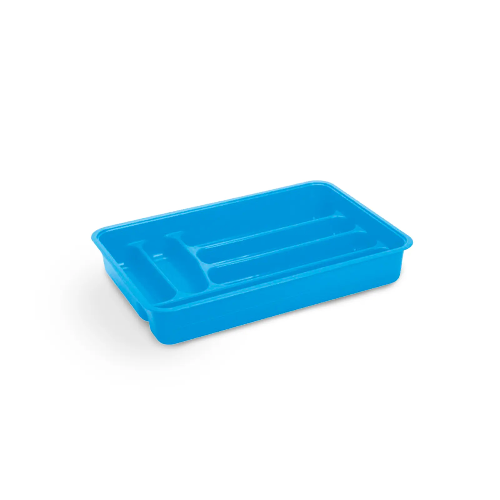 blue plastic cutlery tray for kitchen drawer