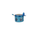 small sugar bowl with lid and spoon available in attractive colors