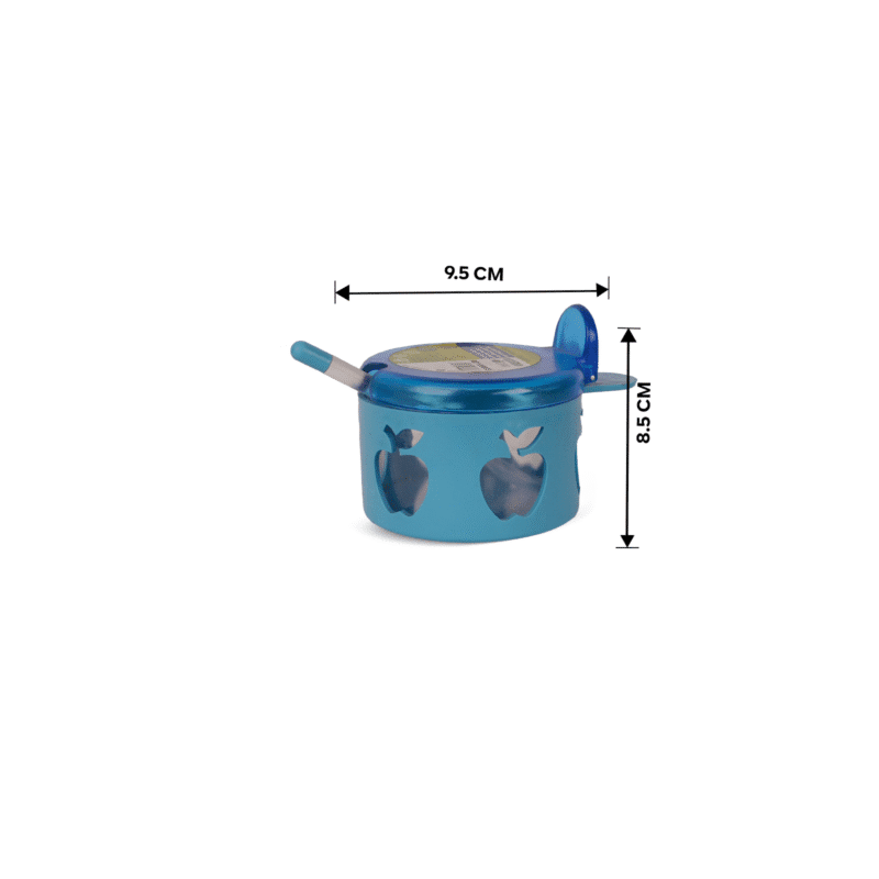 ⁦small sugar bowl with lid and spoon available in attractive colors⁩ - الصورة ⁦15⁩