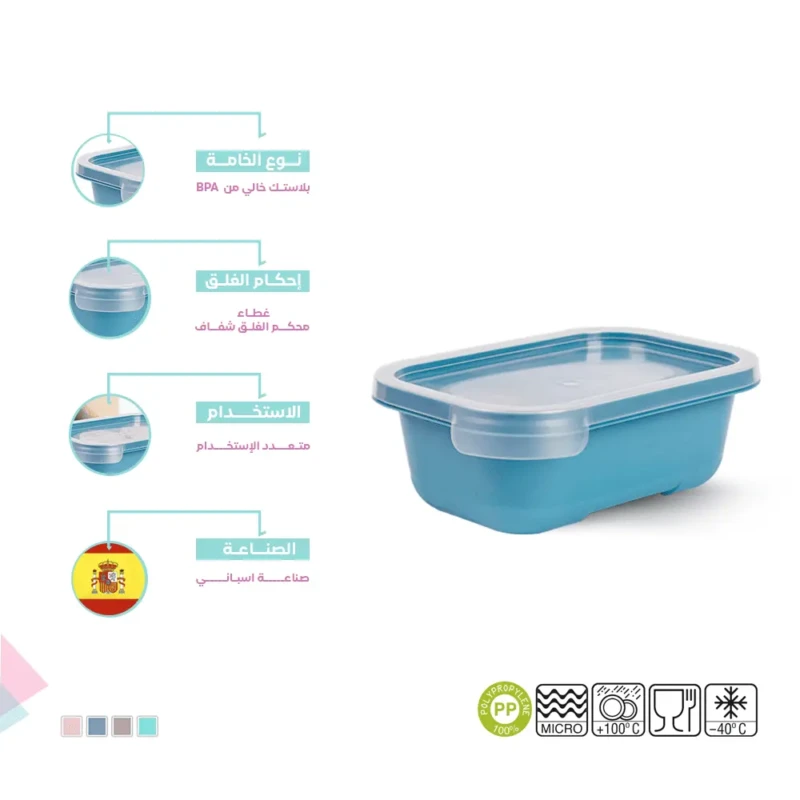 BPA free 2 piece food container set 0.5 liter capacity per box