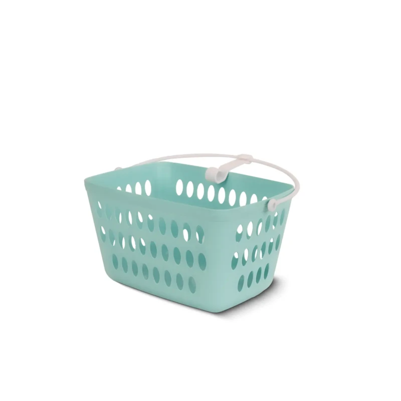 clothes pegs basket turquoise