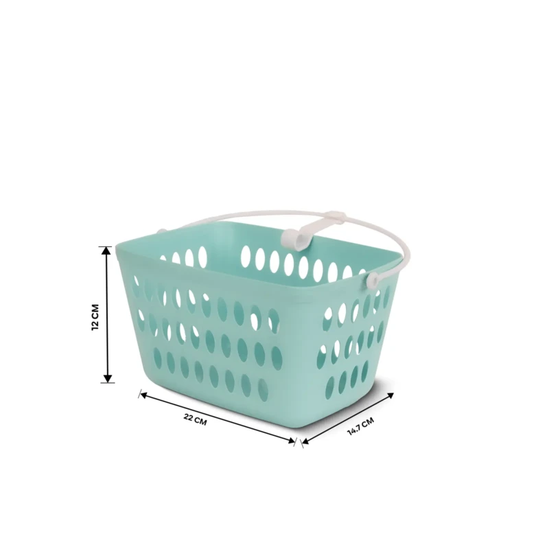clothes pegs basket turquoise with size dimensions