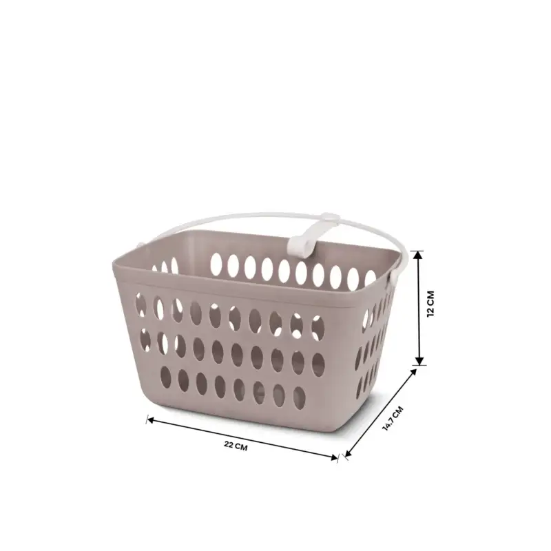 clothes pegs basket with size dimensions beige