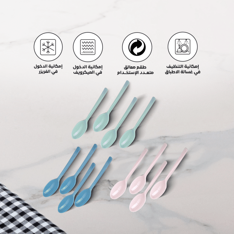 ⁦Reusable Plastic Spoon available in different colors⁩ - الصورة ⁦8⁩
