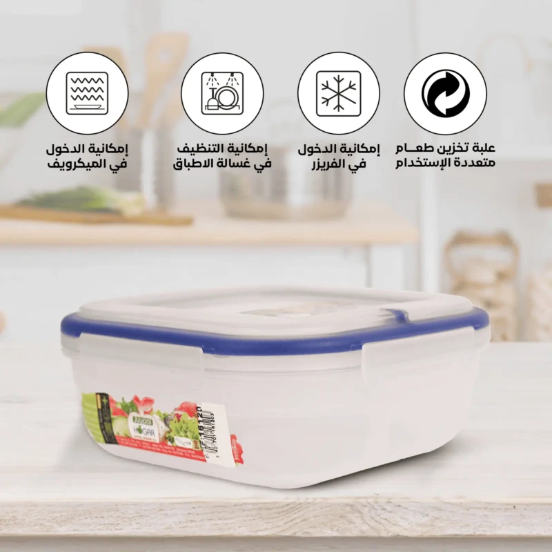 Microwave friendly lunch box with clip lock
