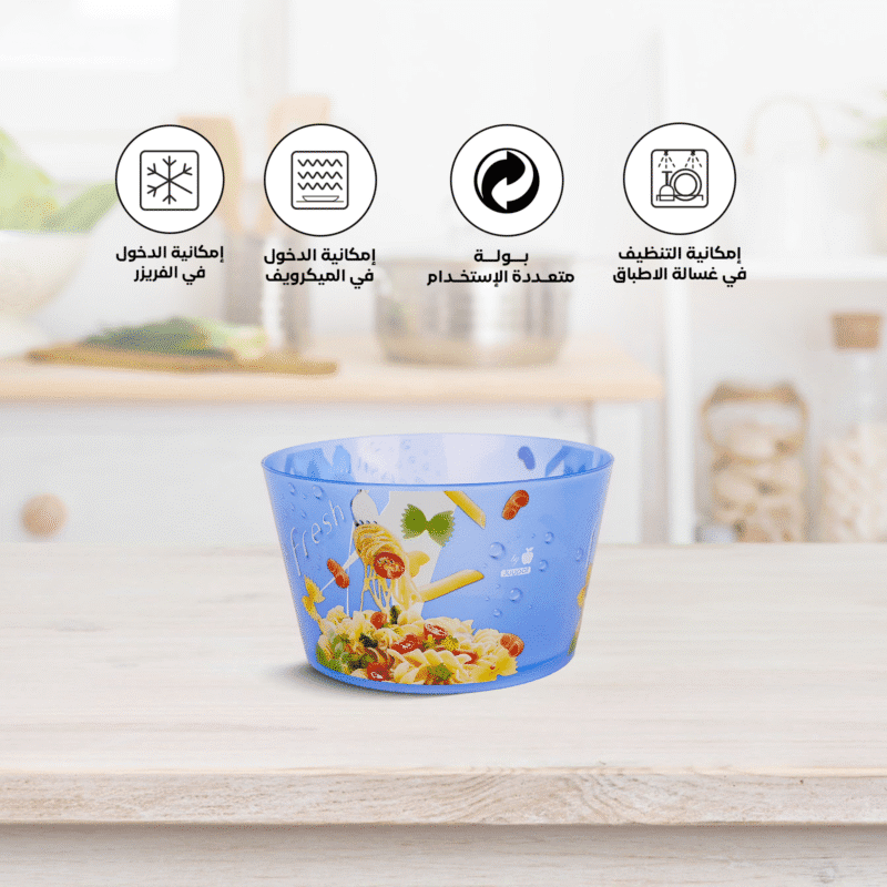 ⁦transparent plastic salad bowl BPA-free for health maintenance⁩ - الصورة ⁦27⁩