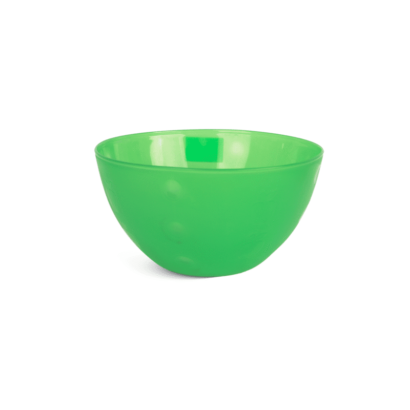 transparent bowl in different colors and sizes