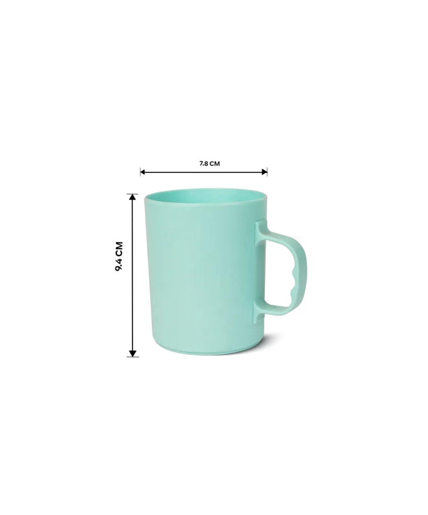 Multipurpose turquoise Cup 0.35 L size details