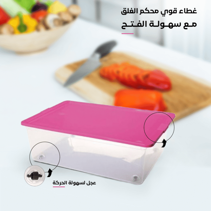 pink storage box with wheels and strong lid