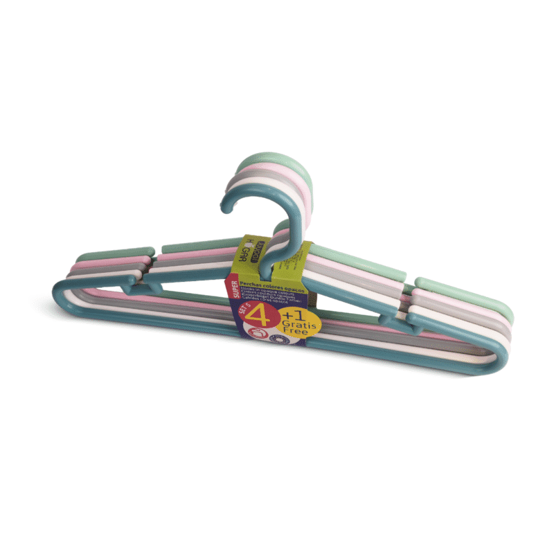 plastic hanger set of 5