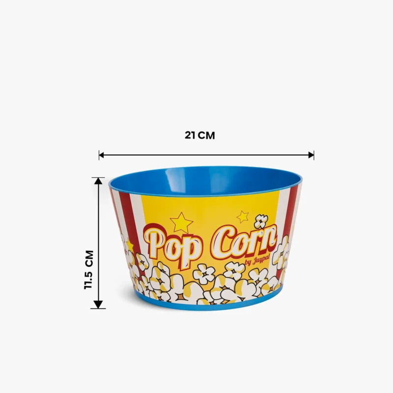 plastic popcorn blue bowl size details