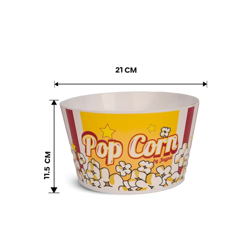 plastic popcorn bowl size details