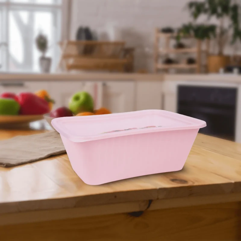 Rectangle pink food box practical and stylish design