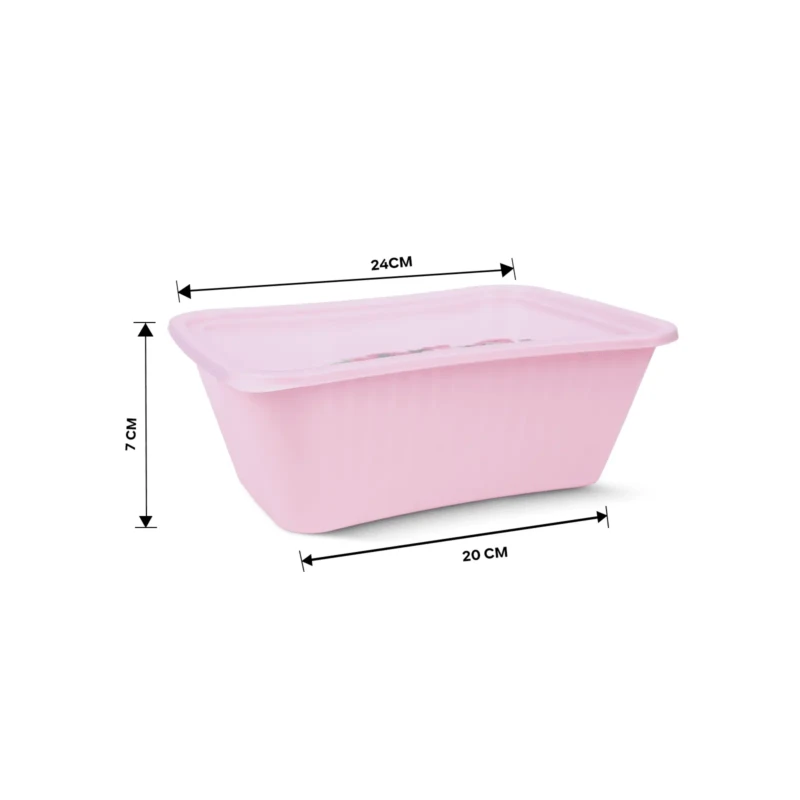 rectangle pink food box size details