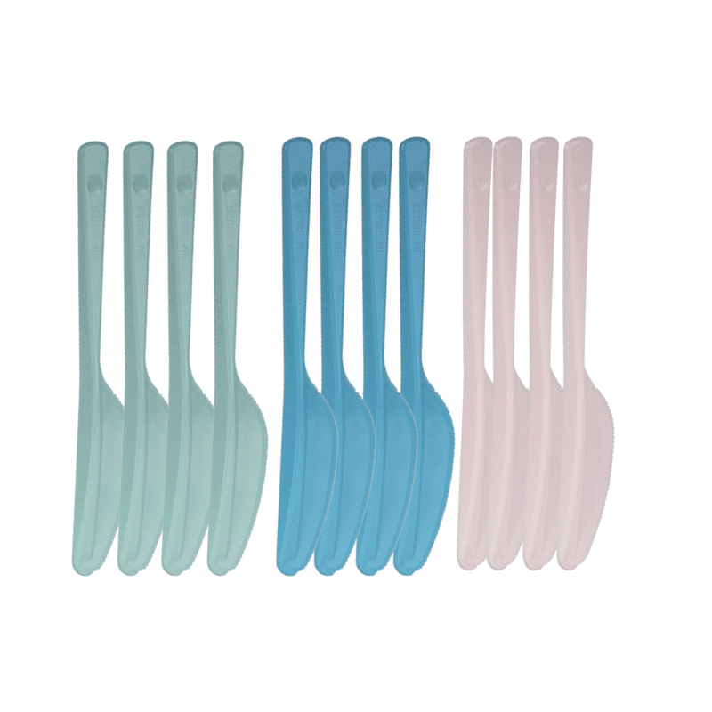 reusable plastic knives set available in different color