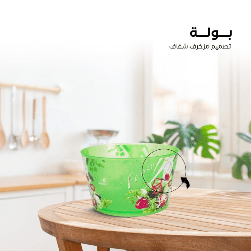 ⁦transparent plastic salad bowl BPA-free for health maintenance⁩ - الصورة ⁦34⁩
