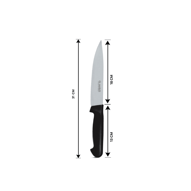 Multi Purpose kitchen knife with Black Handle Size 18 CM - Image 5